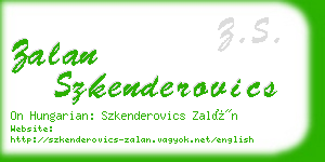 zalan szkenderovics business card